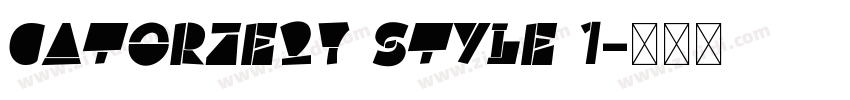 Catorze27 Style 1字体转换